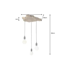 Lampa wisząca KORA 50 cm Drewno Longan