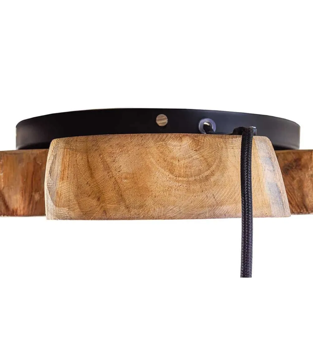 Lampa wisząca KORA 50 cm Drewno Longan