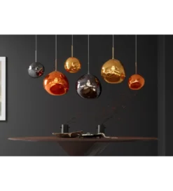 Lampa wisząca LIQUID DIAMOND 20 cm szkło dymione