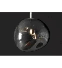 Lampa wisząca LIQUID DIAMOND 20 cm szkło dymione
