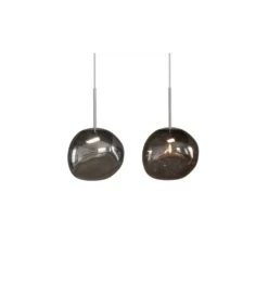 Lampa wisząca LIQUID DIAMOND 20 cm szkło dymione