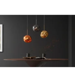 Lampa wisząca LIQUID DIAMOND 20 cm szkło miedź