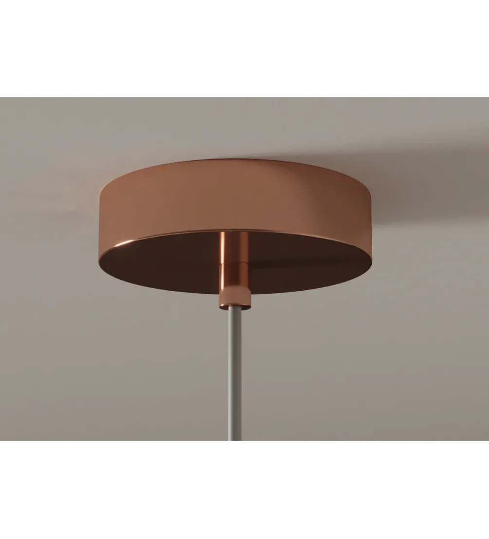 Lampa wisząca LIQUID DIAMOND 20 cm szkło miedź