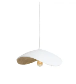 Lampa wisząca LONIA 53 cm kremowa antyczny brąz