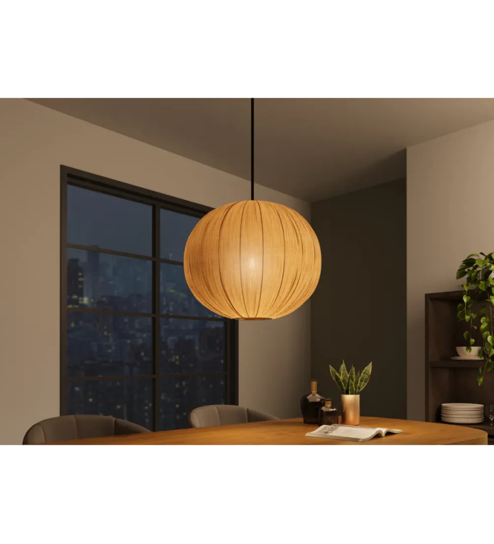Lampa wisząca ORGANIC 45 cm tkanina naturalny