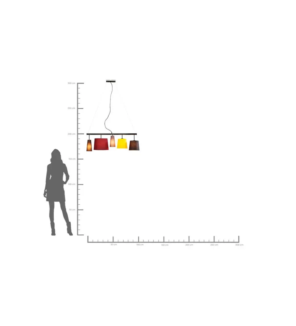 Lampa wisząca PARECCHI 100 cm wielokolorowa
