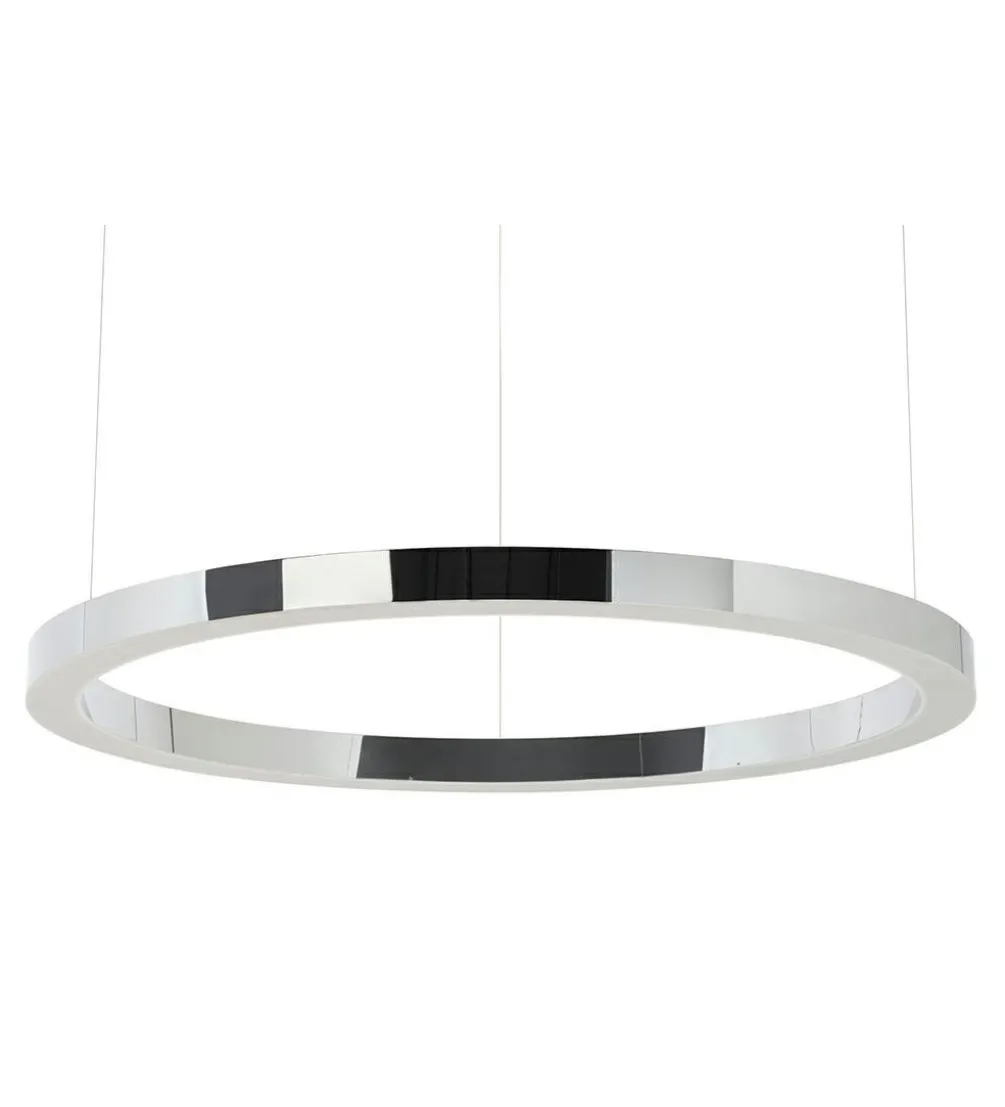 Lampa wisząca RING 100 cm srebrna