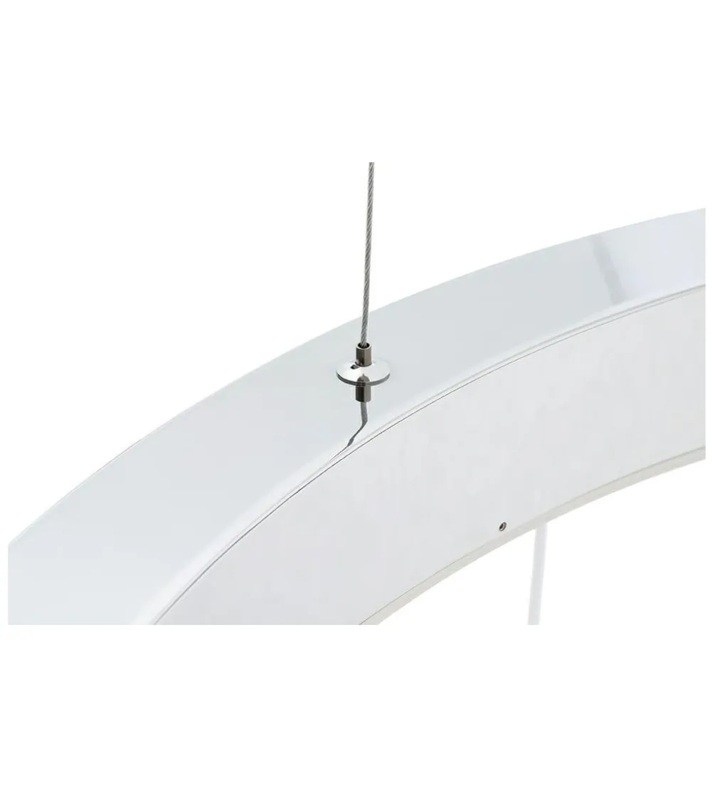 Lampa wisząca RING 80 cm srebrna