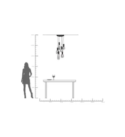 Lampa wisząca ROMEO 42 cm czarna