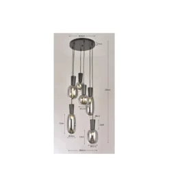 Lampa wisząca ROMEO 42 cm czarna