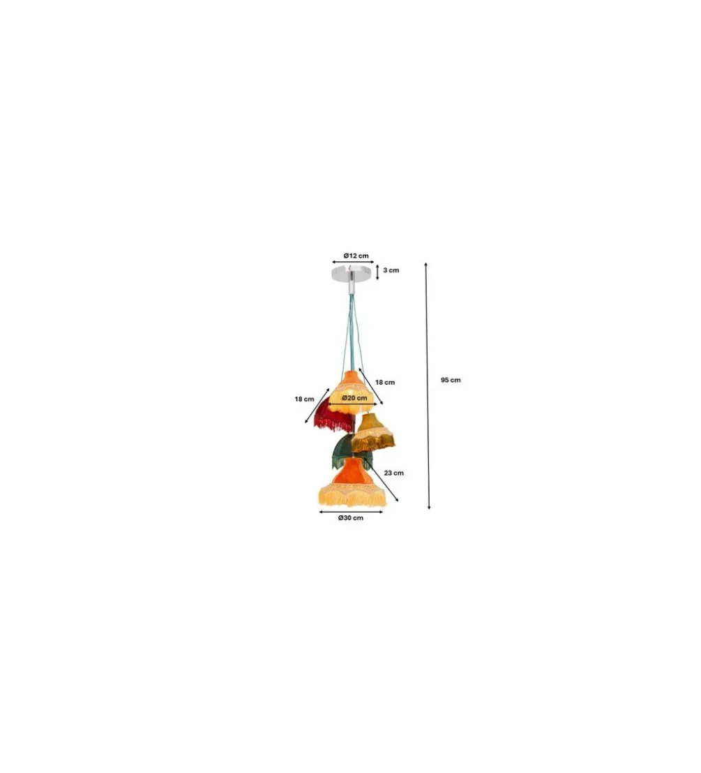 Lampa wisząca SALOON FRINGES 95 cm