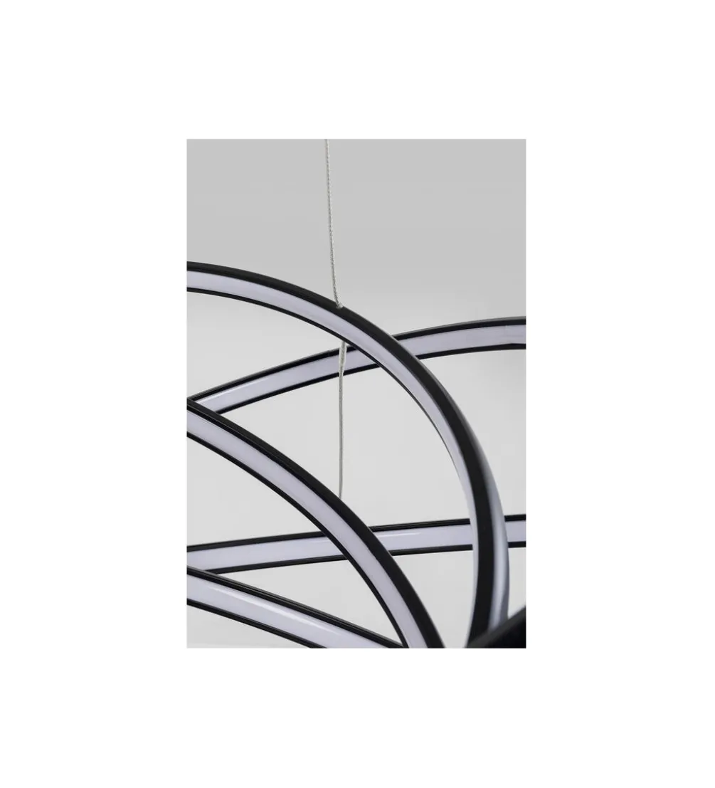 Lampa wisząca SATURN 72 cm czarna