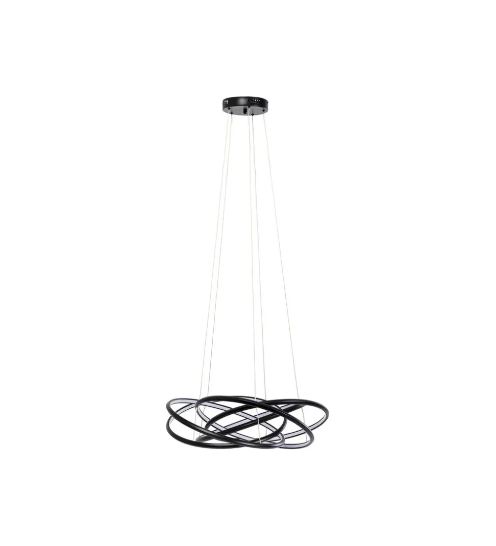 Lampa wisząca SATURN 72 cm czarna