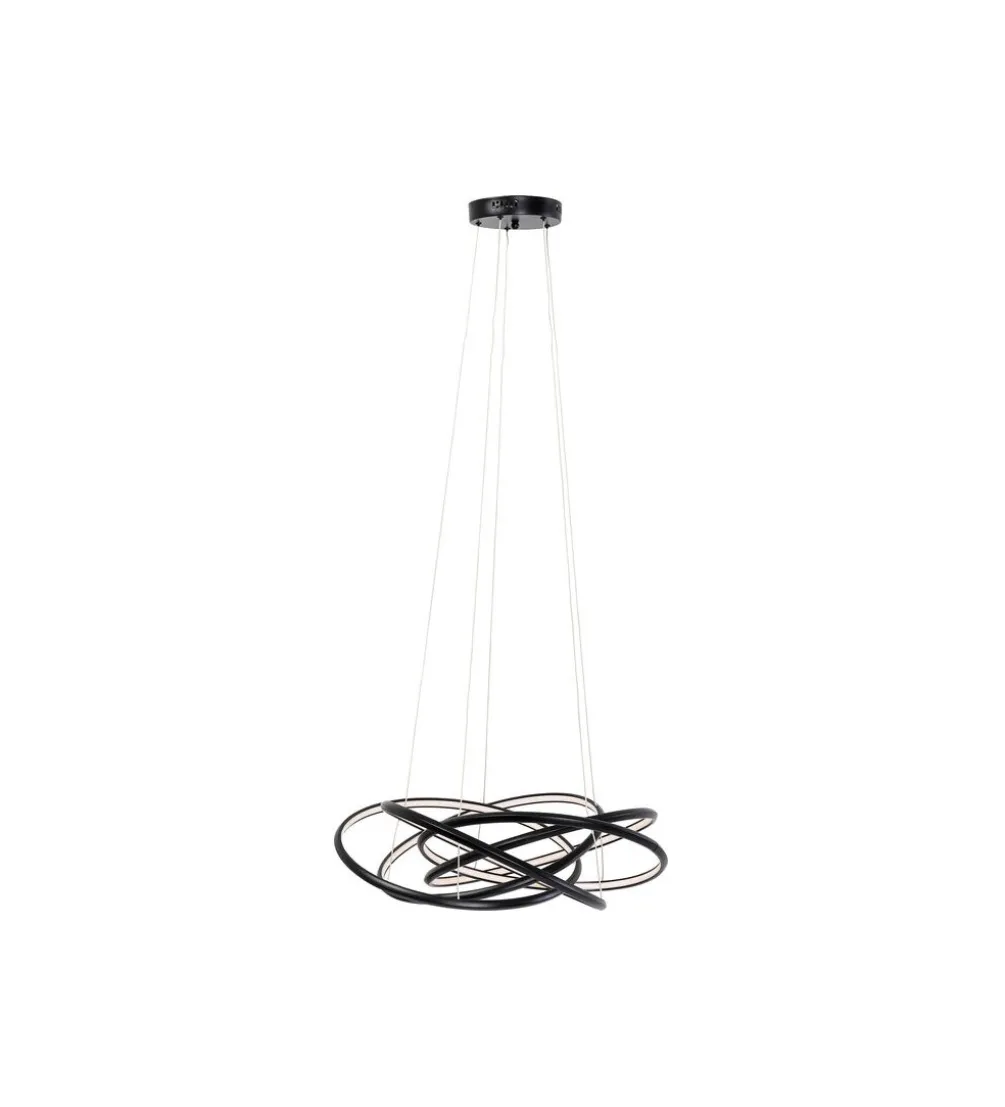 Lampa wisząca SATURN 72 cm czarna