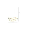 Lampa wisząca SATURN LED 75 cm złota