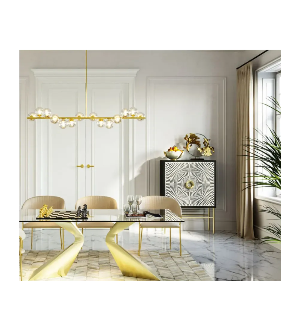 Lampa wisząca Scala Balls Brass 150 cm złota