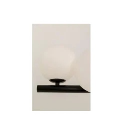 Lampa wisząca SCALA BALLS 150 cm czarna białe klosze