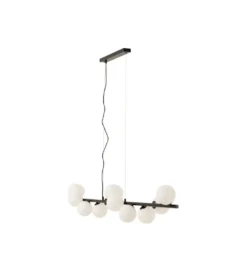 Lampa wisząca SCALA BALLS 150 cm czarna białe klosze