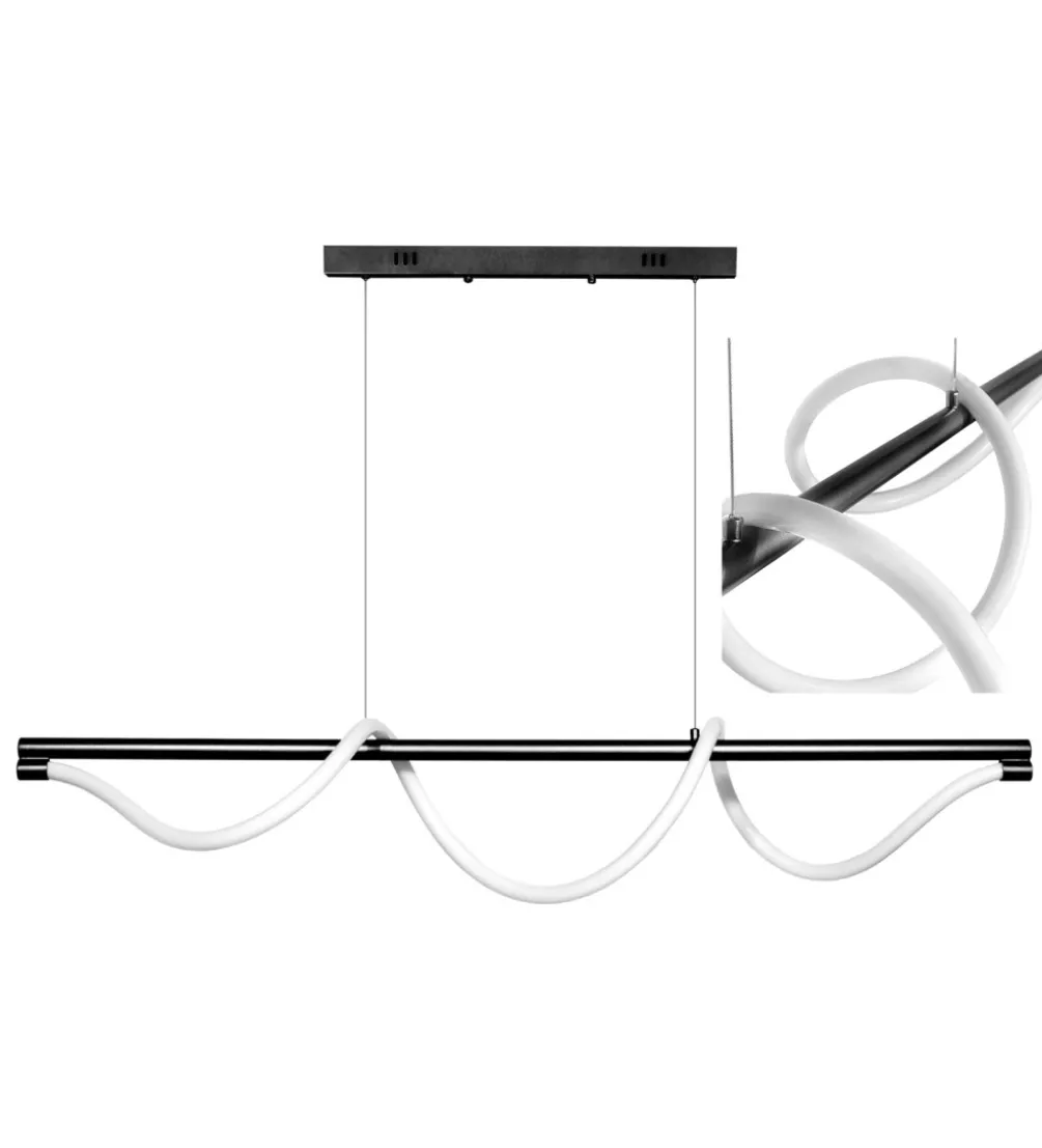 Lampa wisząca SERPENTE 120 cm czarna