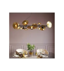 Lampa wisząca Soles 140 cm złota