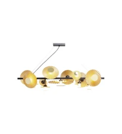 Lampa wisząca Soles 140 cm złota
