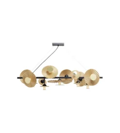 Lampa wisząca Soles 140 cm złota