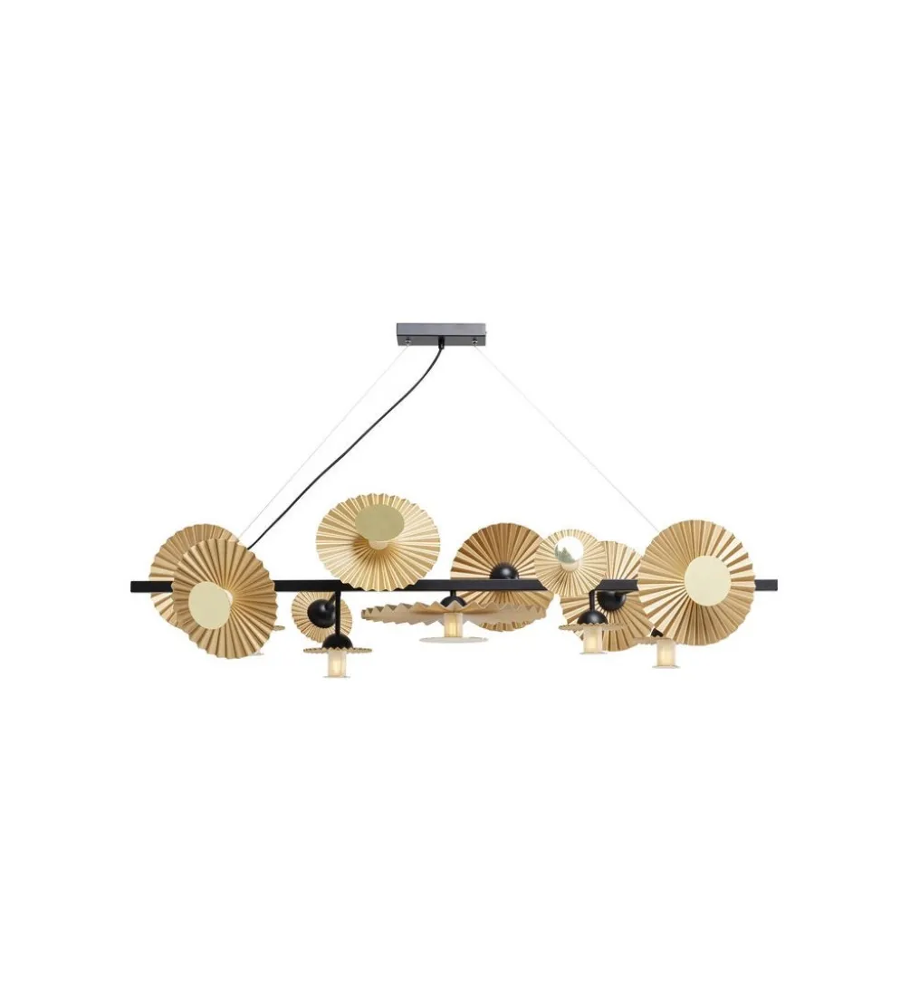 Lampa wisząca Soles 140 cm złota