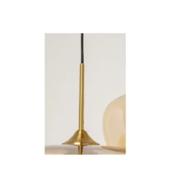 Lampa wisząca SPHERE AMBER 45 cm złota