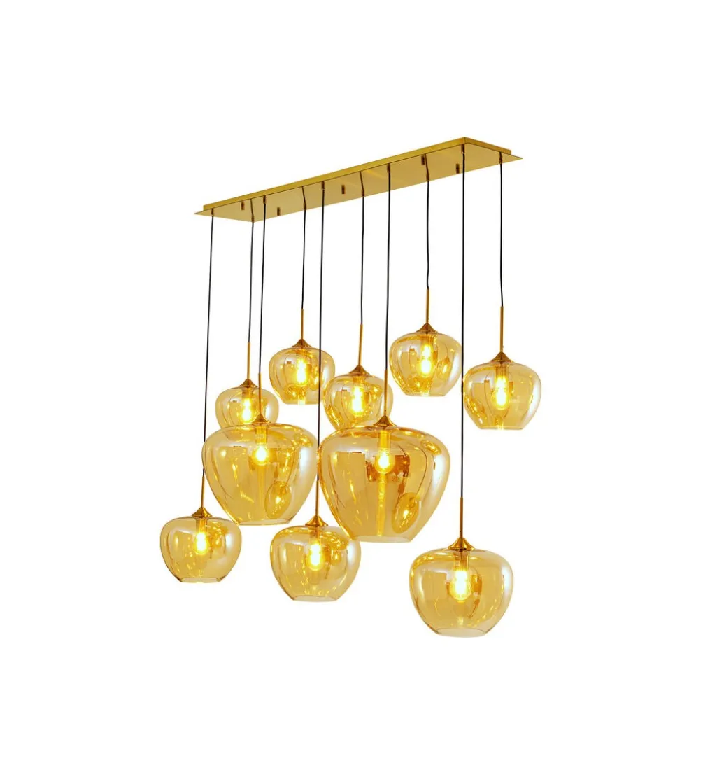 Lampa wisząca SPHERE AMBER TEN 160 cm złota