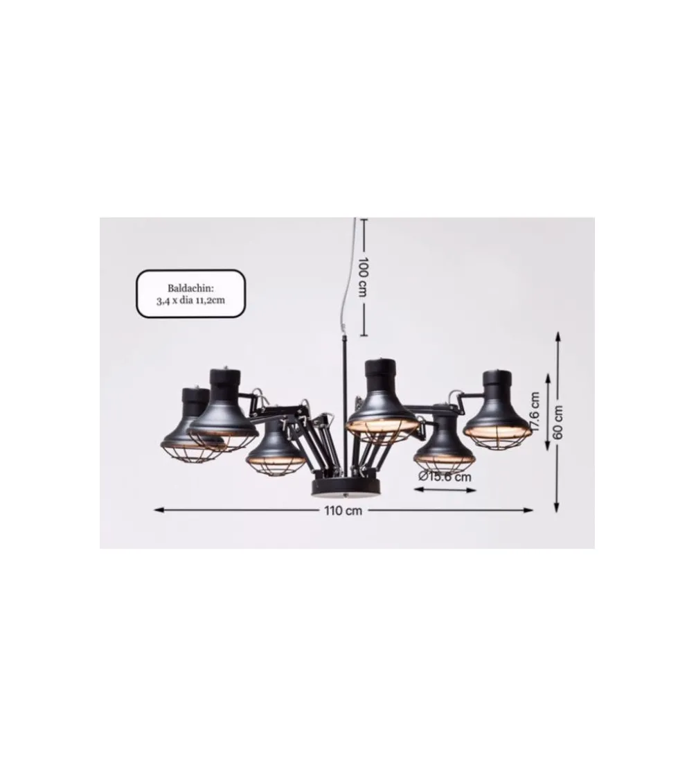 Lampa wisząca Spider Multi czarna