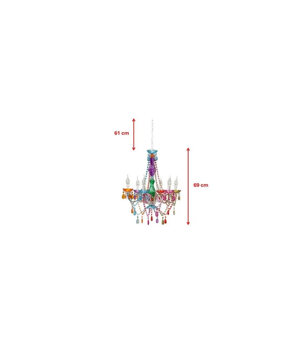 Lampa wisząca STARLIGHT 69 cm tęczowa