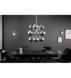Lampa wisząca STARS 72 cm srebrna