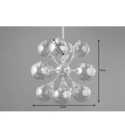 Lampa wisząca STARS 72 cm srebrna
