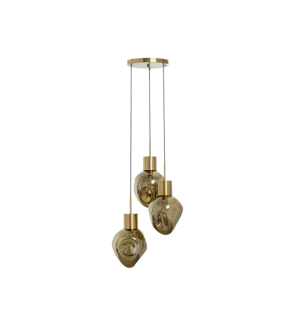 Lampa wisząca SUPERNOVA AMBER TRE 45 cm złota