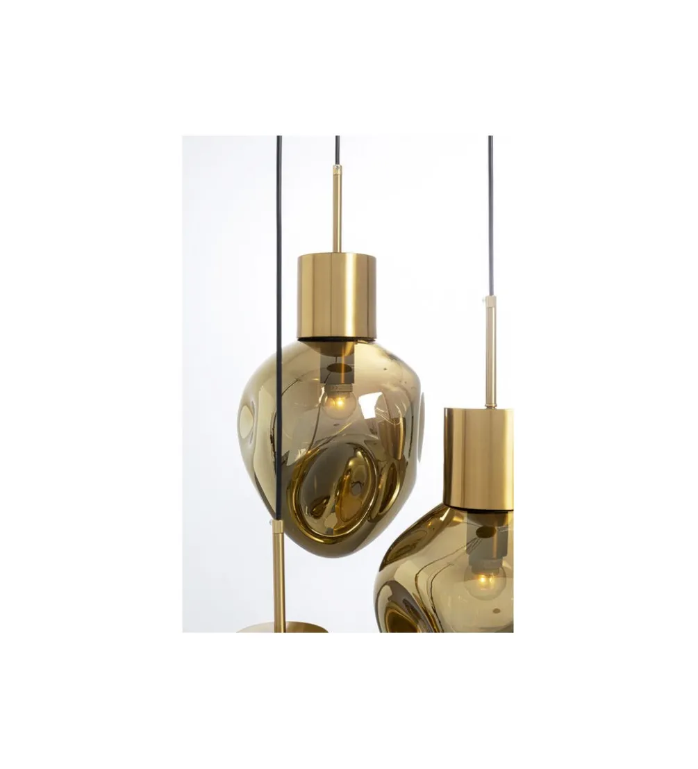 Lampa wisząca SUPERNOVA AMBER TRE 45 cm złota