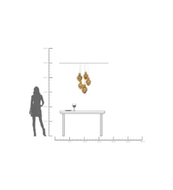 Lampa wisząca SUPERNOVA AMBER CINQUE 50 cm