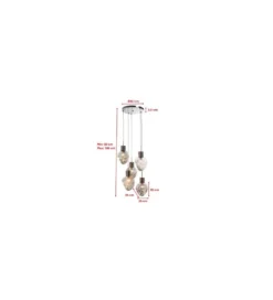Lampa wisząca SUPERNOVA 50 cm smoky
