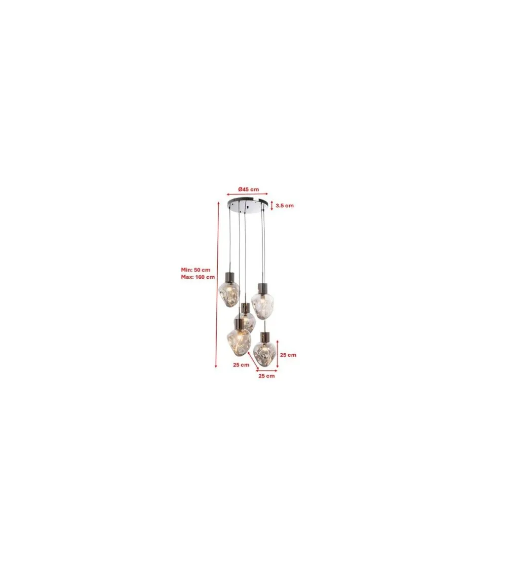 Lampa wisząca SUPERNOVA 50 cm smoky