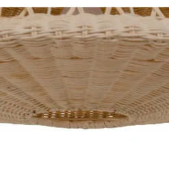 Lampa wisząca TECHO 52 cm ratan kremowa