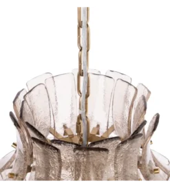 Lampa wisząca TEGOR 53 cm szare szkło