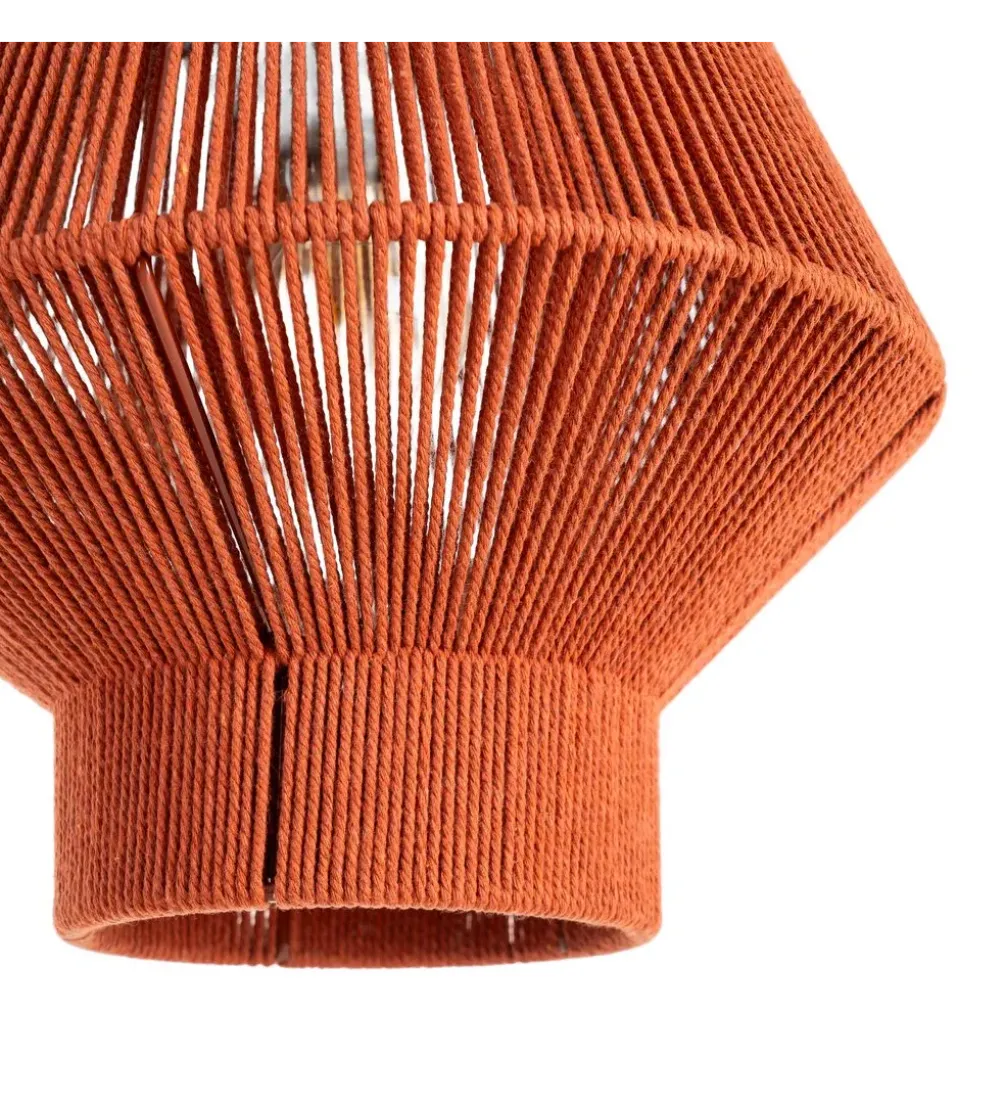 Lampa wisząca TEJA 25 cm lina papierowa ceglasty