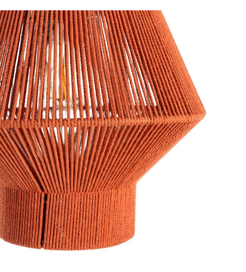 Lampa wisząca TEJA 25 cm lina papierowa ceglasty