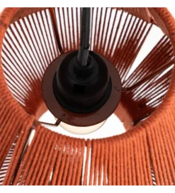 Lampa wisząca TEJA 25 cm lina papierowa ceglasty
