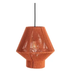 Lampa wisząca TEJA 25 cm lina papierowa ceglasty