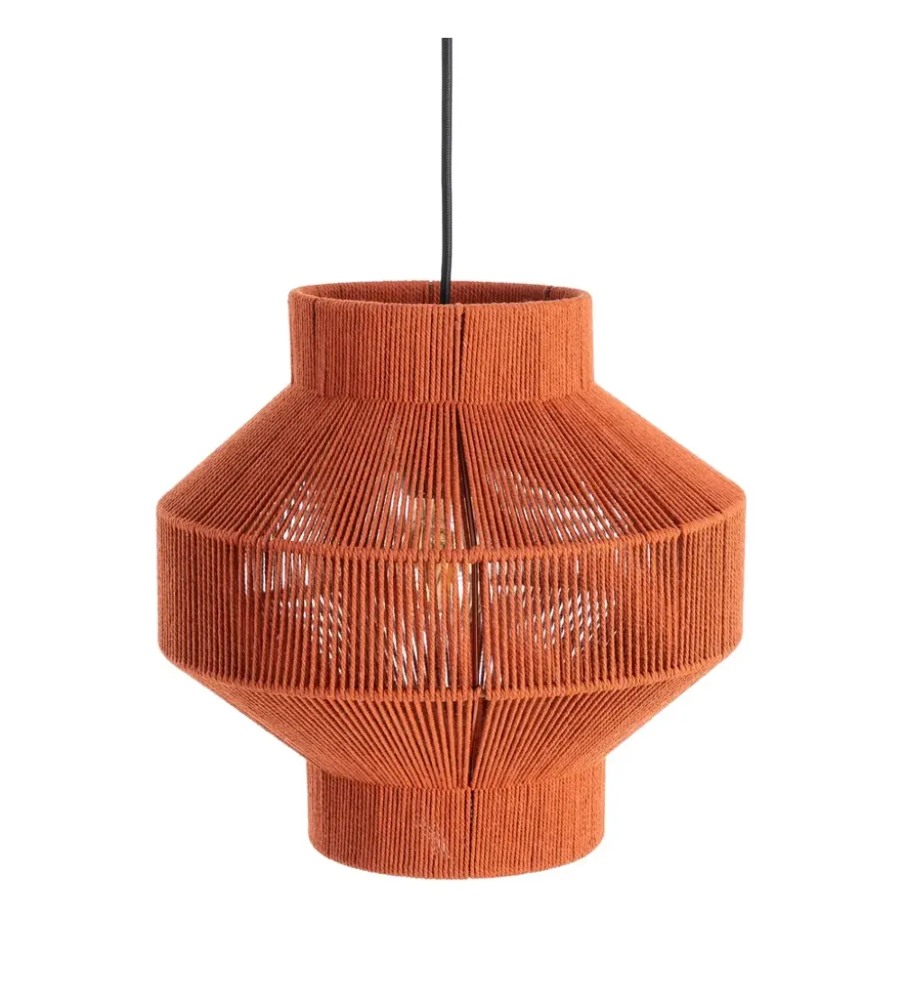 Lampa wisząca TEJA 30 cm lina papierowa ceglasty