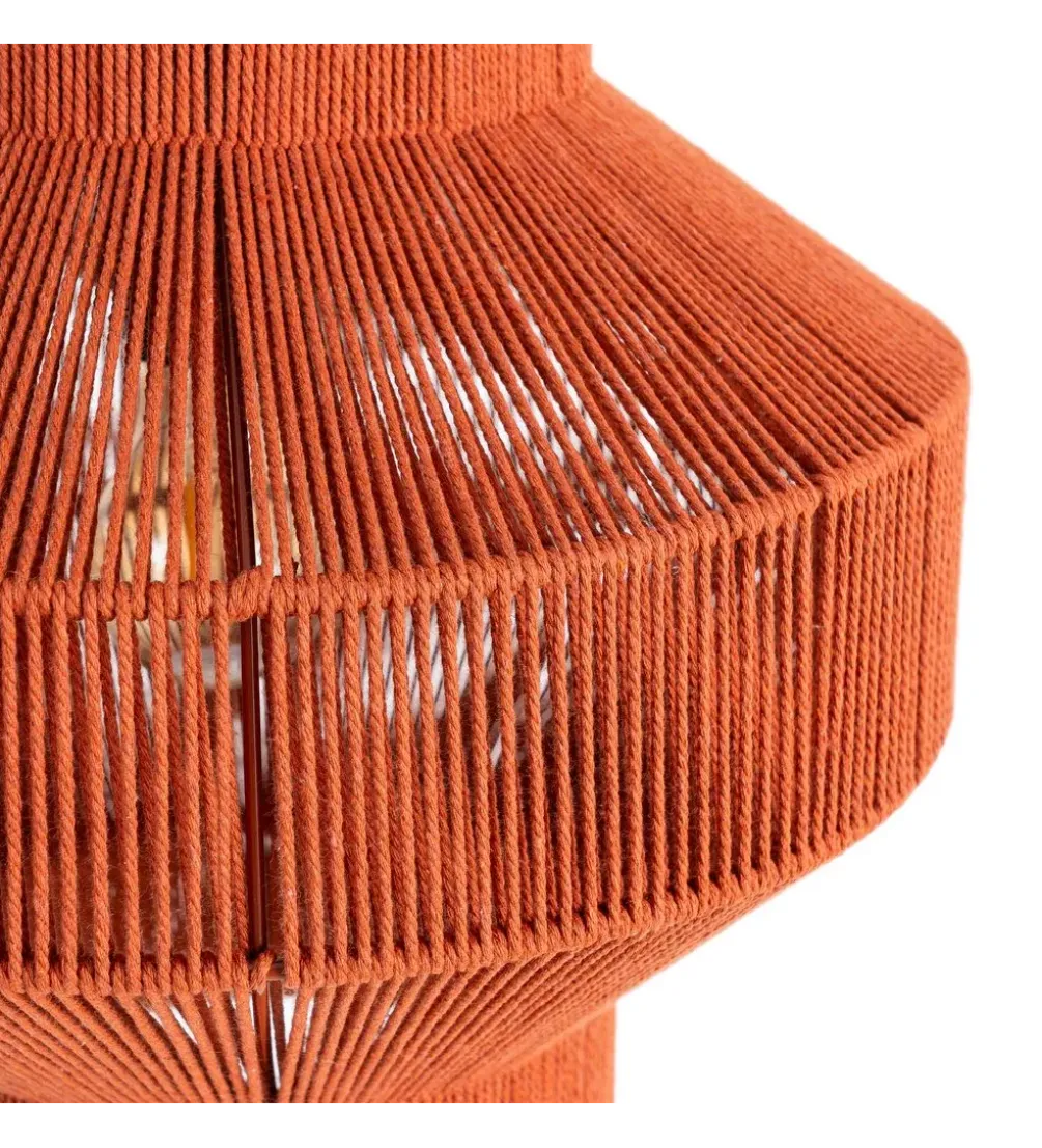 Lampa wisząca TEJA 30 cm lina papierowa ceglasty