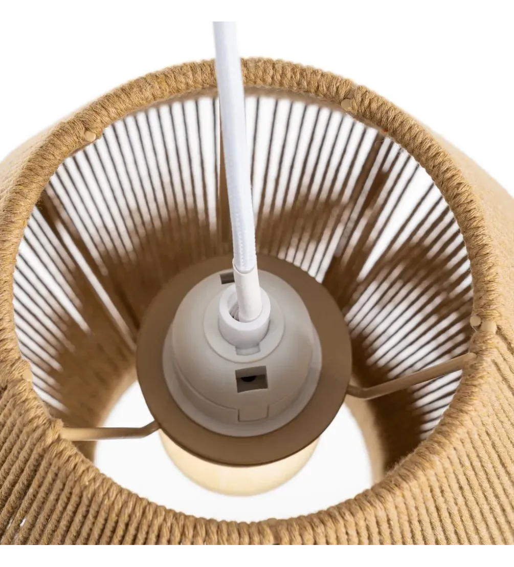 Lampa wisząca TEJA 25 cm lina papierowa naturalny