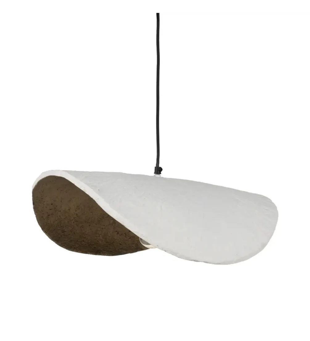 Lampa wisząca VIERA papier-mâché biała