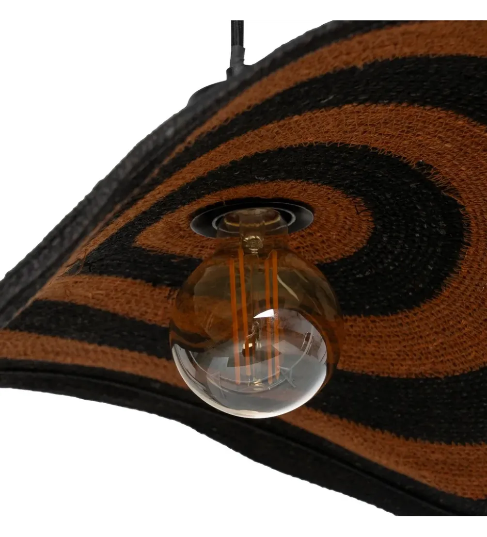 Lampa wisząca WRENKMA 60 cm pomarańczowo czarna