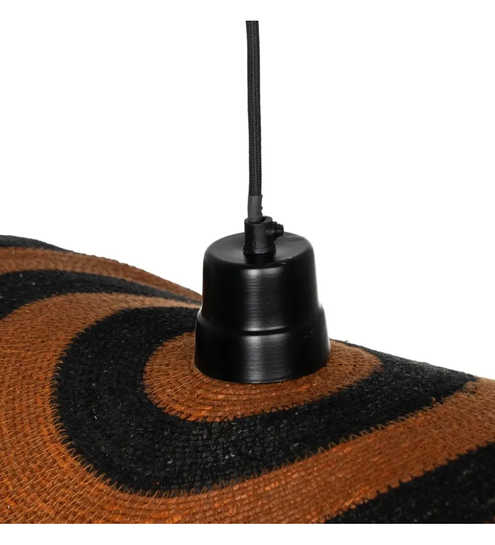 Lampa wisząca WRENKMA 60 cm pomarańczowo czarna